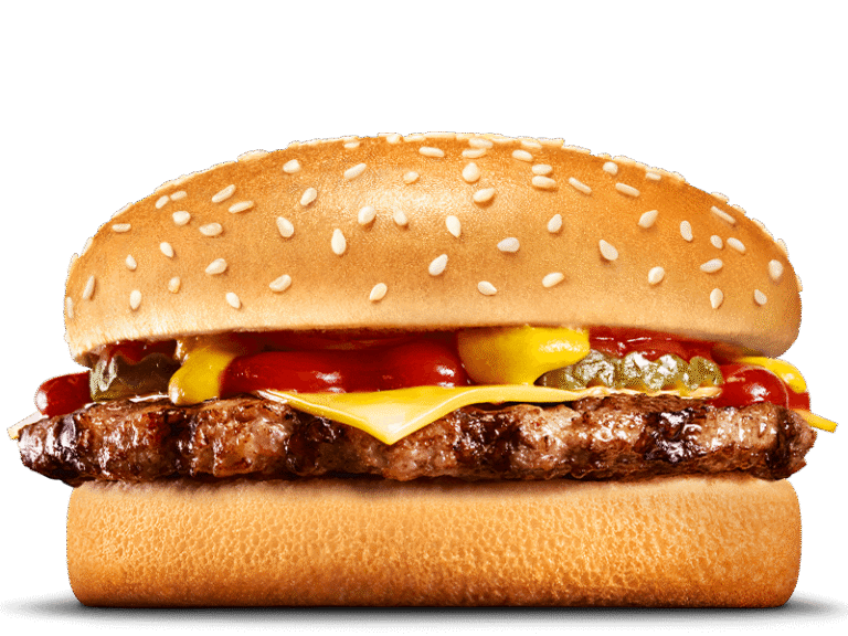Cheeseburger…6.50 – 7.65AU$